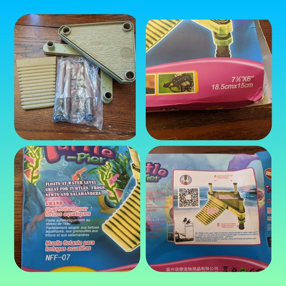 Turtle tank basking platform, corner climbing decor, NIB - Picture 2 of 4